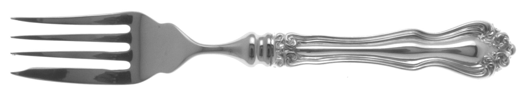 George & Martha Washington (Sterling, 1940) Individual Hollow Fish Fork, Stainless Tines by Westmorland Silver-1