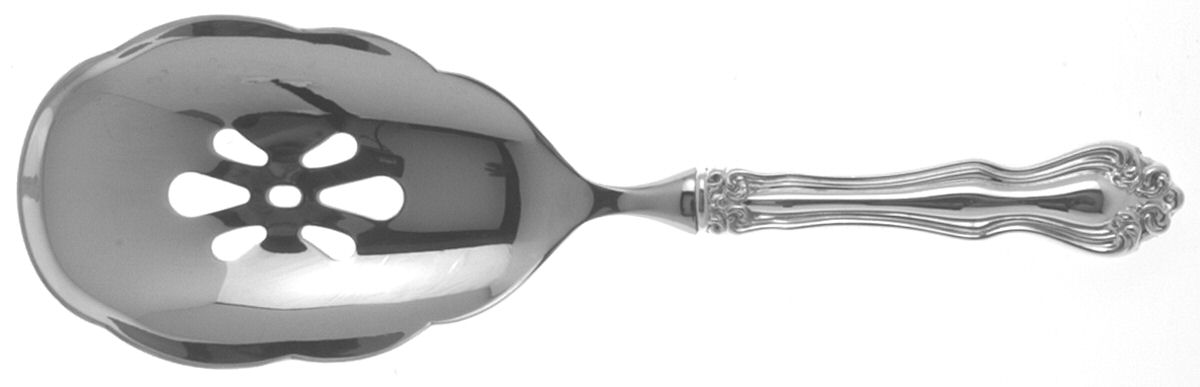 George & Martha Washington (Sterling, 1940) Pierced Serving Spoon with Stainless Bowl by Westmorland Silver-1