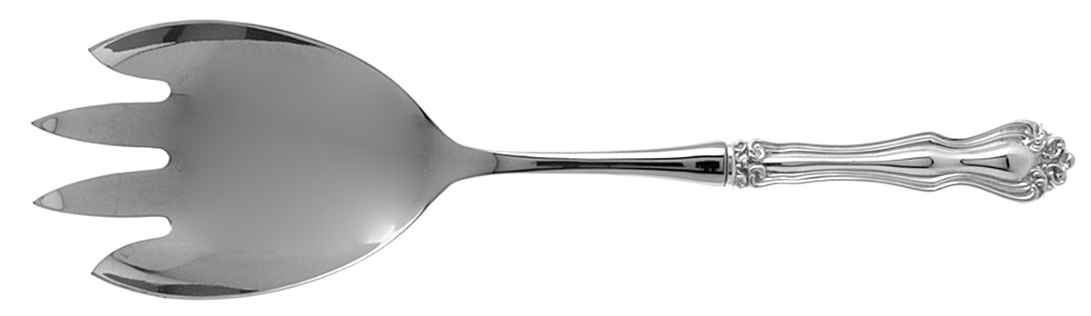 George & Martha Washington (Sterling, 1940) Salad Serving Fork with Stainless Prongs by Westmorland Silver-1
