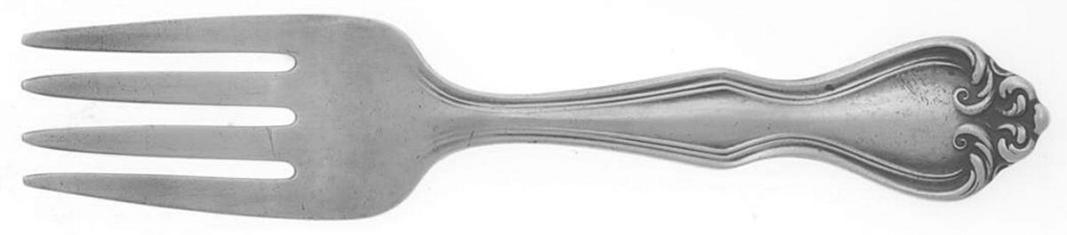 George & Martha Washington (Sterling, 1940) Baby Fork by Westmorland Silver-1