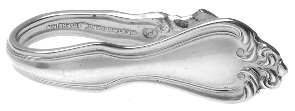 George & Martha Washington (Sterling, 1940) Napkin Clip by Westmorland Silver-1