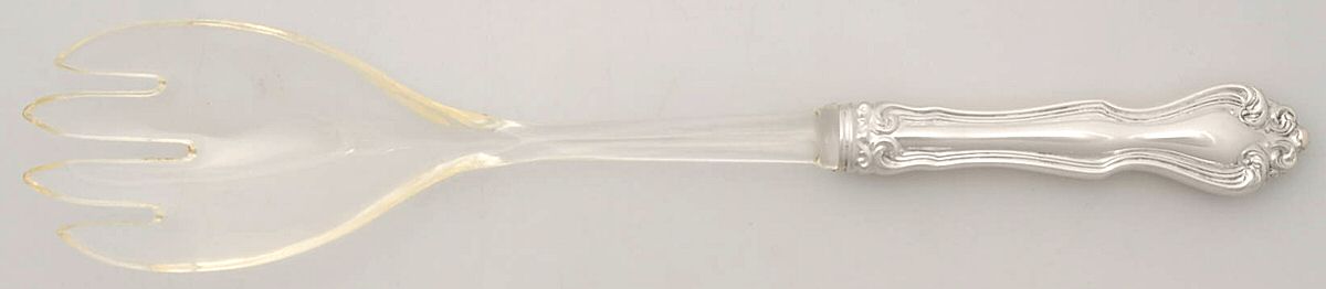 George & Martha Washington (Sterling, 1940) Salad Serving Fork with Plastic Prongs by Westmorland Silver-1