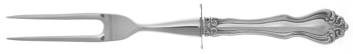 George & Martha Washington (Sterling, 1940) Small Steak Carving Fork with Stainless Prongs by Westmorland Silver-1