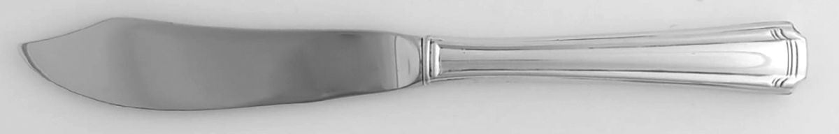 John & Priscilla (Sterling, 1940, No Monos) Individual Fish Knife with Stainless Blade by Westmorland Silver-1