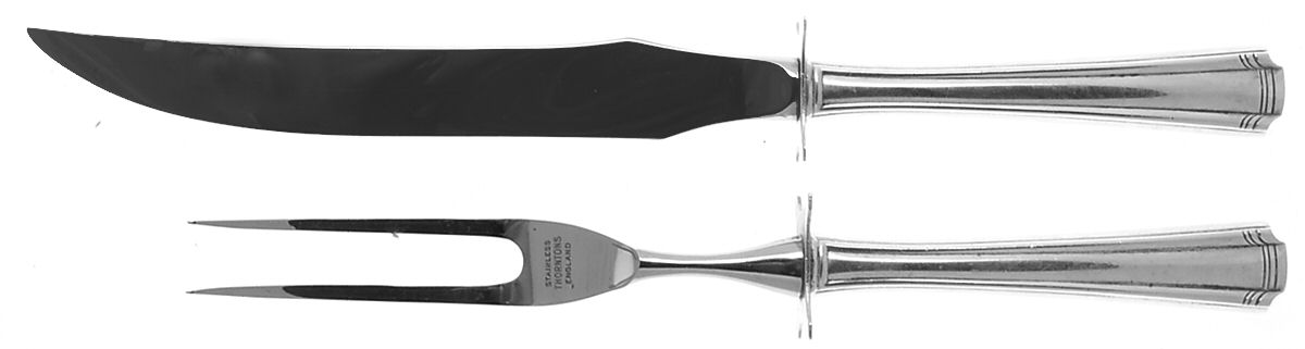 John & Priscilla (Sterling, 1940, No Monos) Small Steak 2-Piece Carving Set w/Stainless Blade by Westmorland Silver-1