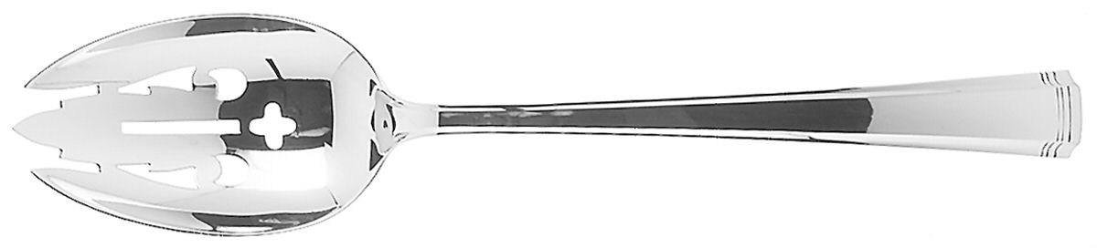 John & Priscilla (Sterling, 1940, No Monos) Pierced Tablespoon (Serving Spoon) by Westmorland Silver-1