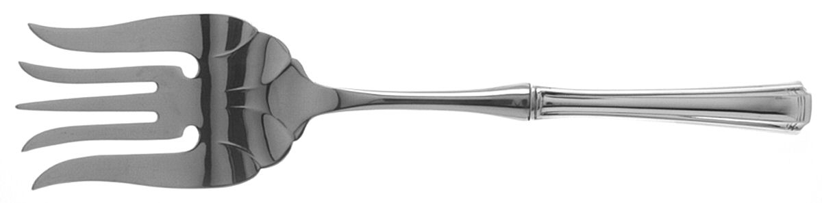 John & Priscilla (Sterling, 1940, No Monos) Large Stainless-Tine Cold Meat Serving Fork by Westmorland Silver-1
