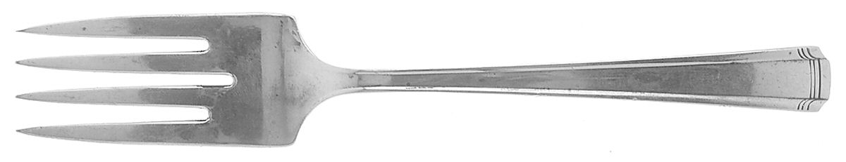 John & Priscilla (Sterling, 1940, No Monos) Small Solid Cold Meat Serving Fork by Westmorland Silver-1
