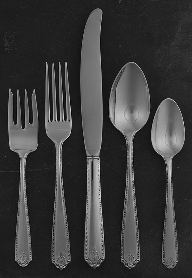 Lady Hilton (Sterling, 1940, No Monograms) 5 Piece Place Size Setting by Westmorland Silver-1