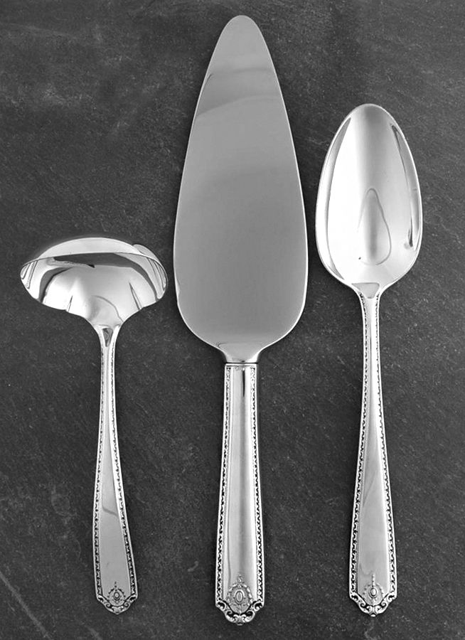 Lady Hilton (Sterling, 1940, No Monograms) 3 Piece Completer Set by Westmorland Silver-1