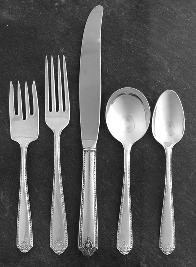 Lady Hilton (Sterling, 1940, No Monograms) 40 Piece Estate Set by Westmorland Silver-1