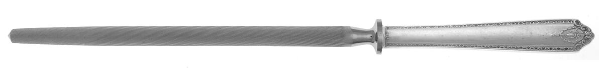Lady Hilton (Sterling, 1940, No Monograms) Sharpener Knife with Steel Rod HC by Westmorland Silver-1