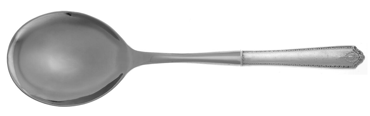 Lady Hilton (Sterling, 1940, No Monograms) Casserole Spoon with Smooth Stainless Bowl HC by Westmorland Silver-1