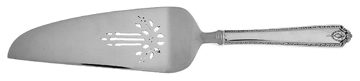 Lady Hilton (Sterling, 1940, No Monograms) Holiday Pierced Pie and Cake Server  HC by Westmorland Silver-1