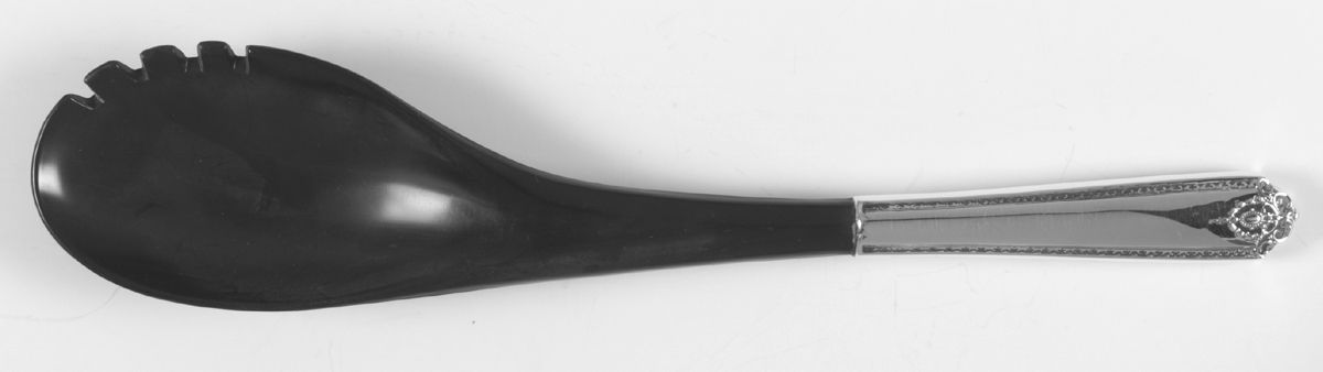 Lady Hilton (Sterling, 1940, No Monograms) Salad Serving Fork with Plastic Prongs by Westmorland Silver-1