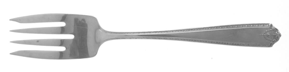 Lady Hilton (Sterling, 1940, No Monograms) Small Solid Cold Meat Serving Fork by Westmorland Silver-1