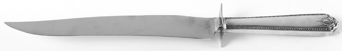 Lady Hilton (Sterling, 1940, No Monograms) Large Stainless Blade Roast Carving Knife by Westmorland Silver-1