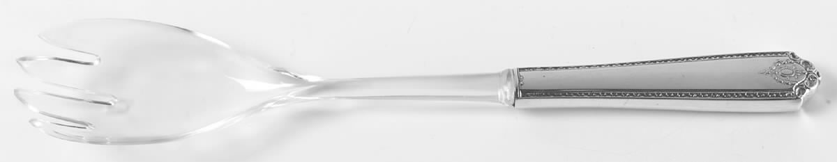 Lady Hilton (Sterling, 1940, No Monograms) Salad Serving Fork with Plastic Prongs by Westmorland Silver-1