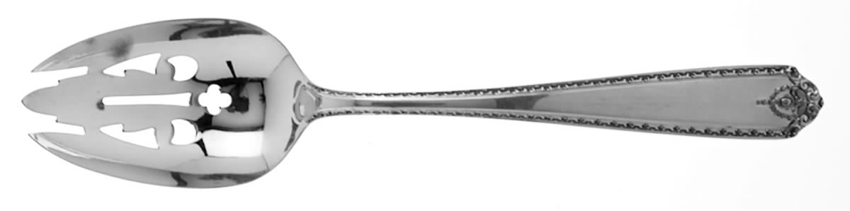 Lady Hilton (Sterling, 1940, No Monograms) Pierced Tablespoon (Serving Spoon) by Westmorland Silver-1