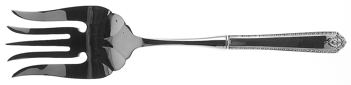 Lady Hilton (Sterling, 1940, No Monograms) Stainless-Tine Utility Serving Fork by Westmorland Silver-1