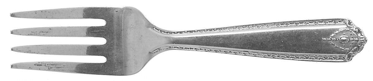 Lady Hilton (Sterling, 1940, No Monograms) Baby Fork by Westmorland Silver-1