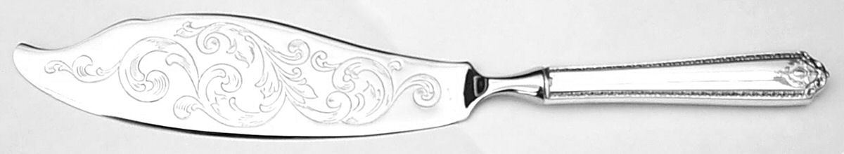 Lady Hilton (Sterling, 1940, No Monograms) Engraved Fish Serving Knife-Stainless Blade by Westmorland Silver-1