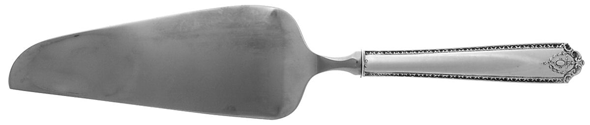 Lady Hilton (Sterling, 1940, No Monograms) Pie & Cake Server with Stainless Blade by Westmorland Silver-1