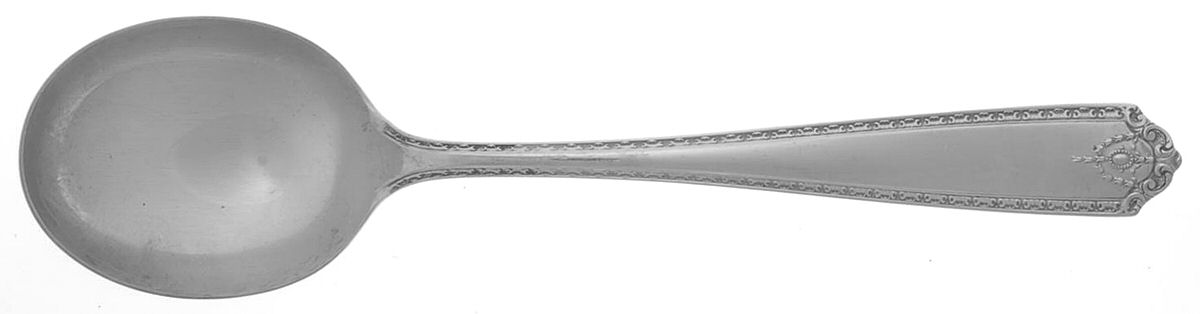 Lady Hilton (Sterling, 1940, No Monograms) Round Bowl Soup Spoon (Gumbo) by Westmorland Silver-1