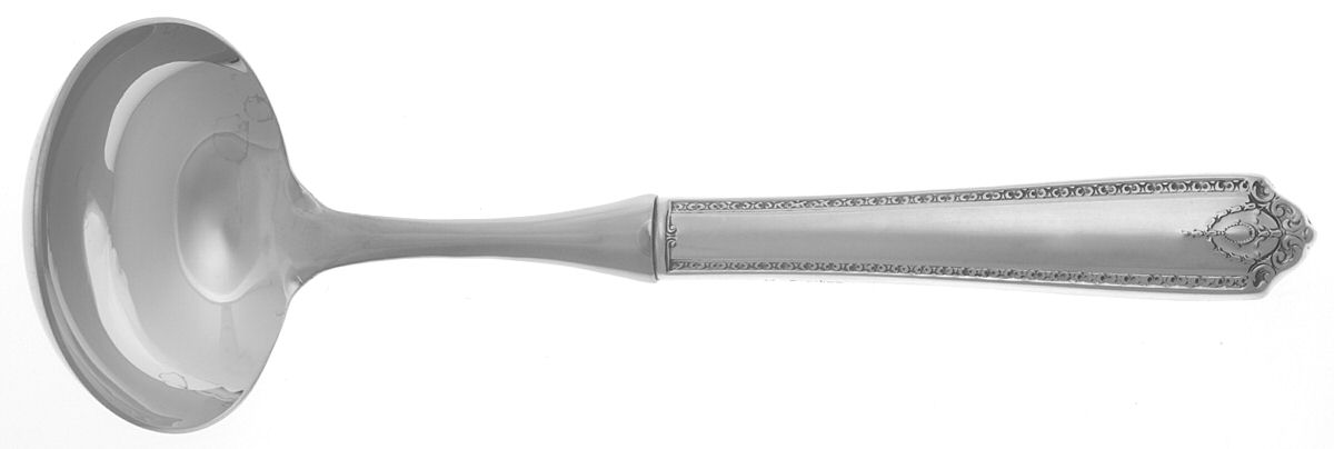 Lady Hilton (Sterling, 1940, No Monograms) Hollow Handle Gravy Ladle with Stainless Bowl by Westmorland Silver-1