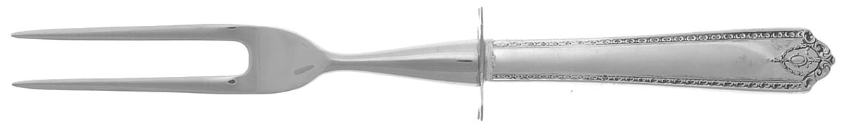 Lady Hilton (Sterling, 1940, No Monograms) Small Steak Carving Fork with Stainless Prongs by Westmorland Silver-1