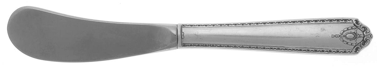 Lady Hilton (Sterling, 1940, No Monograms) Butter Spreader Hollow Hdl-Paddle/Stainless Blade by Westmorland Silver-1