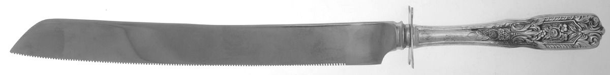 Milburn Rose (Sterling, 1940) Wedding Cake Knife with Stainless Blade by Westmorland Silver-1