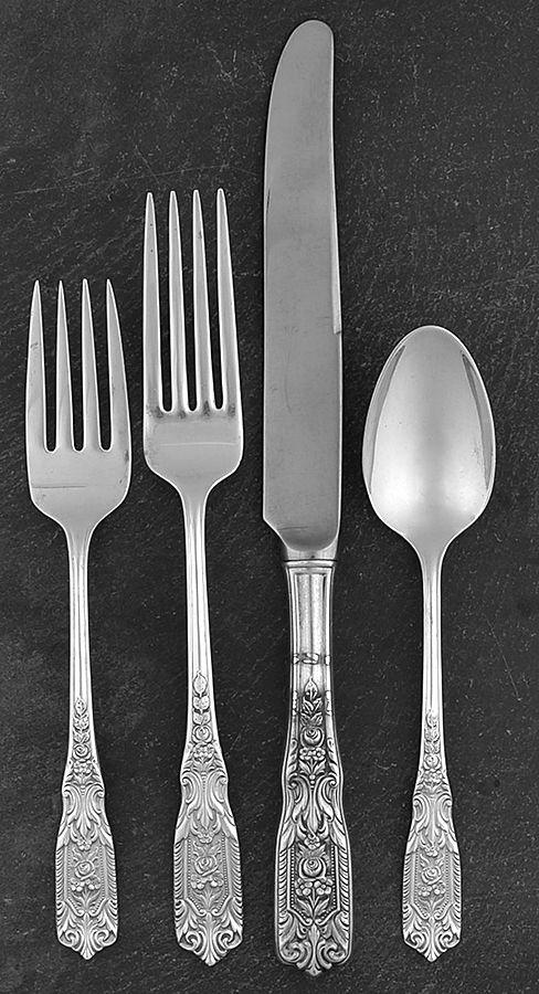 Milburn Rose (Sterling, 1940) 4 Piece Place Size Setting by Westmorland Silver-1