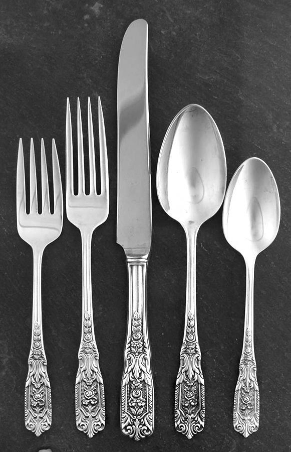 Milburn Rose (Sterling, 1940) 40  Piece Estate Set by Westmorland Silver-1