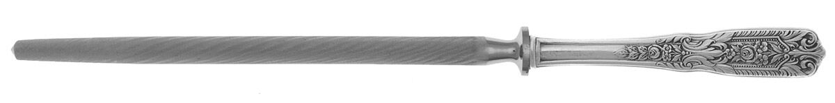 Milburn Rose (Sterling, 1940) Sharpener Knife with Steel Rod HC by Westmorland Silver-1