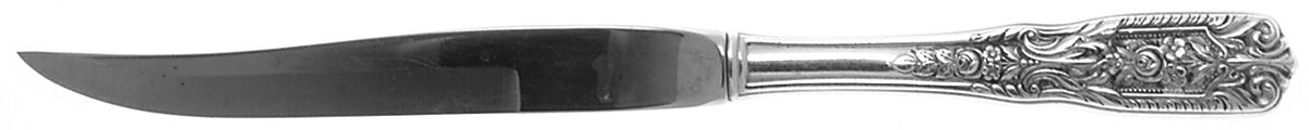 Milburn Rose (Sterling, 1940) Individual Steak Knife w/Bevel Blade by Westmorland Silver-1