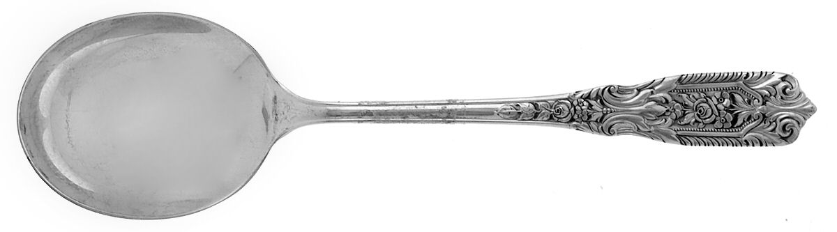 Milburn Rose (Sterling, 1940) Round Bowl Soup Spoon (Gumbo) by Westmorland Silver-1