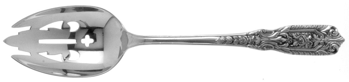 Milburn Rose (Sterling, 1940) Pierced Tablespoon (Serving Spoon) by Westmorland Silver-1