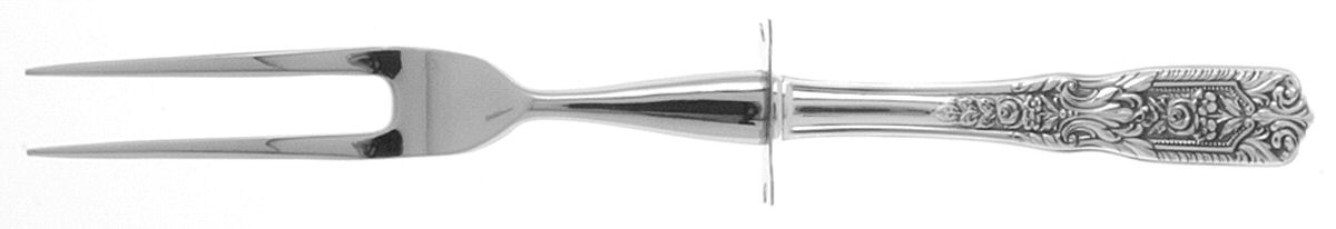 Milburn Rose (Sterling, 1940) Small Steak Carving Fork with Stainless Prongs by Westmorland Silver-1