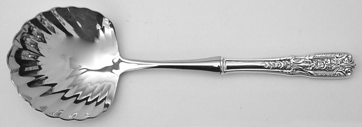 Milburn Rose (Sterling, 1940) Casserole Spoon with Stainless Shell Bowl by Westmorland Silver-1
