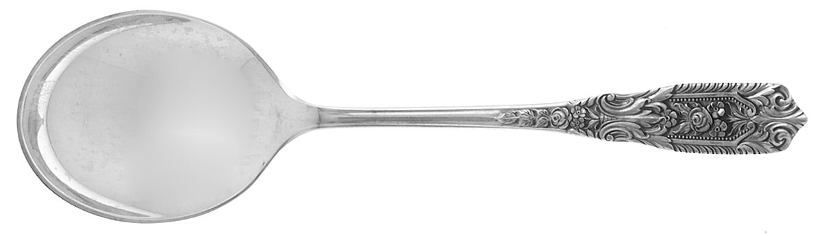 Milburn Rose (Sterling, 1940) Round Bowl Soup Spoon (Cream Soup) by Westmorland Silver-1