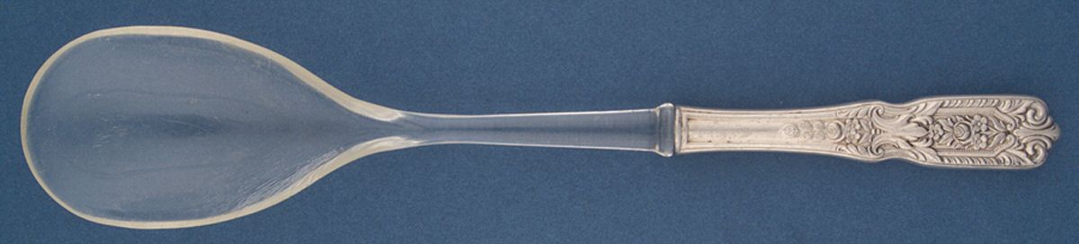 Milburn Rose (Sterling, 1940) Salad Serving Spoon with Plastic Bowl by Westmorland Silver-1