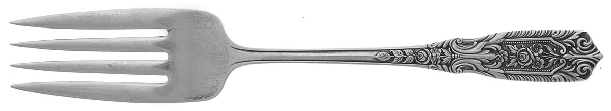 Milburn Rose (Sterling, 1940) Medium Solid Cold Meat Serving Fork by Westmorland Silver-1