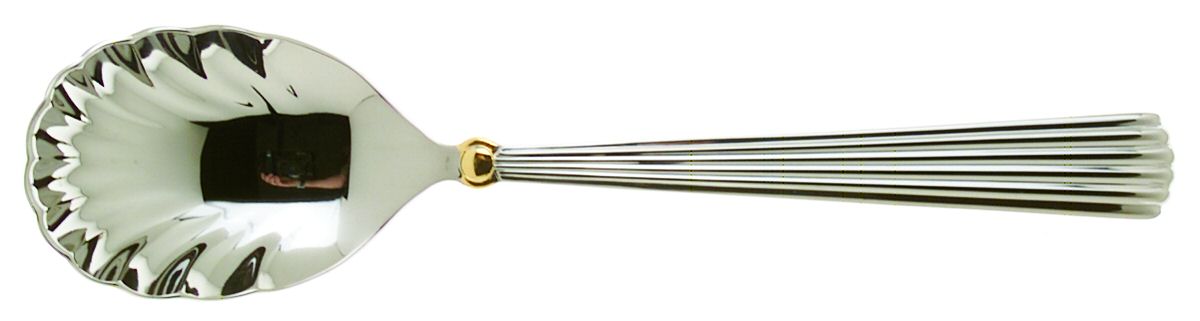 Carleton Gold (Stainless) Sugar Shell Spoon by Waterford-1