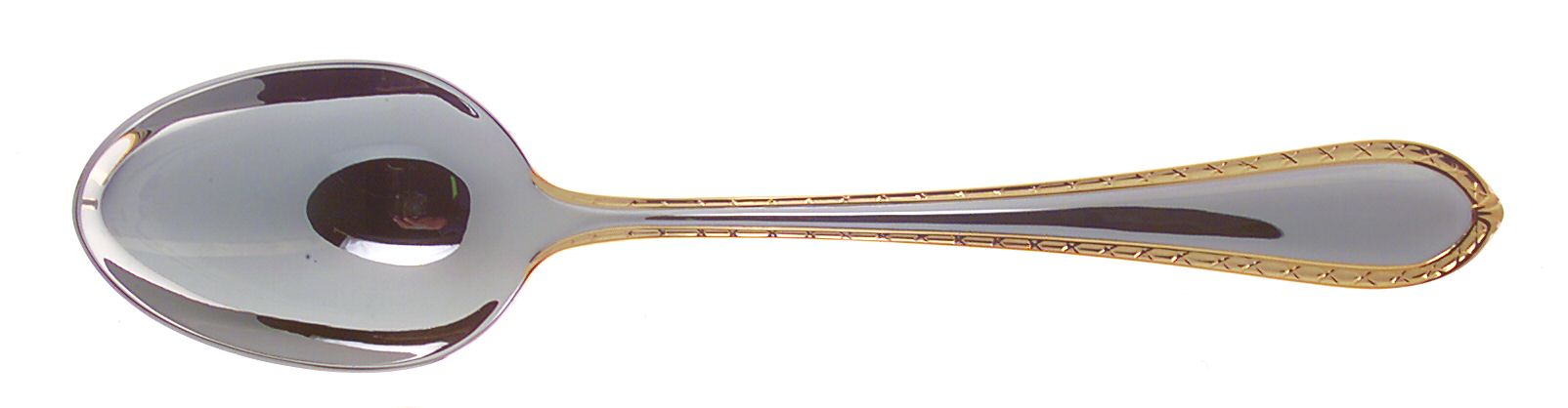 Powerscourt Gold (Stainless, Gold Accent) Solid Salad Serving Spoon by Waterford-1