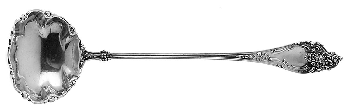 Altair (Sterling, 1904, No Monograms) Solid Piece Cream Ladle by Watson-1
