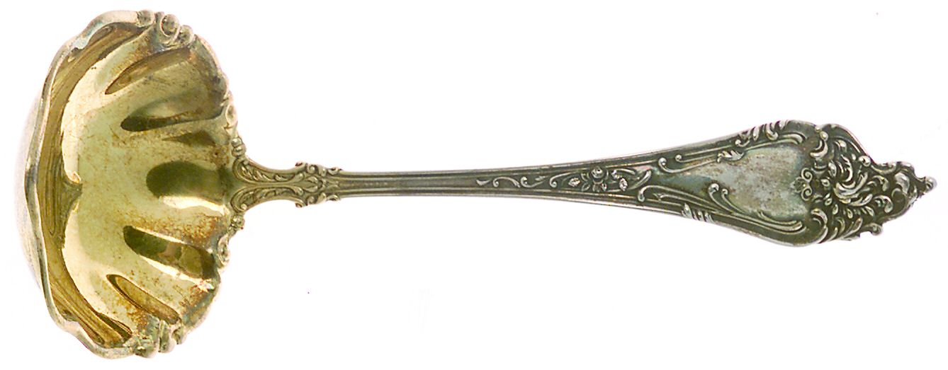 Altair (Sterling, 1904, No Monograms) Solid Piece Cream Ladle by Watson-1