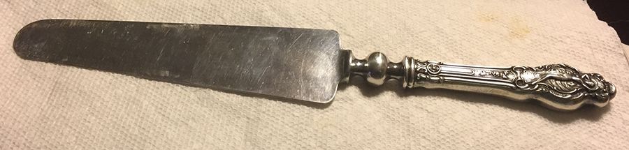 Bacchante (Sterling, 1895) Cake Knife with Silverplate Blade by Watson-1