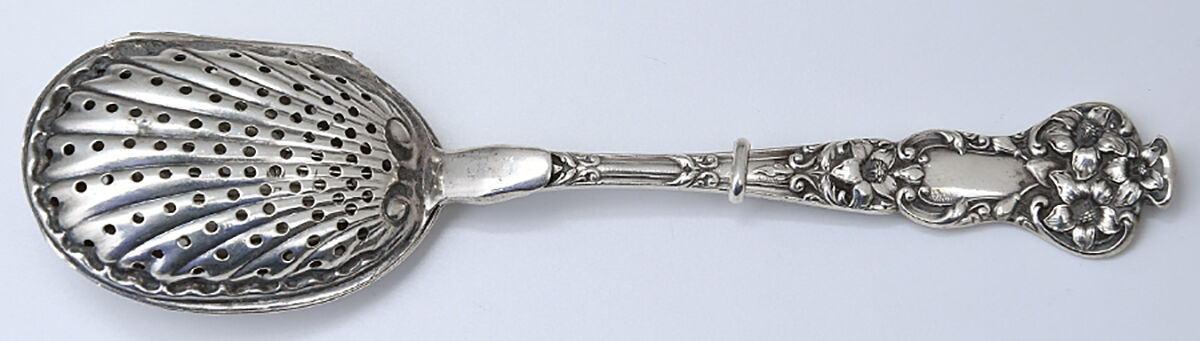 Bridal Flower (Sterling, 1910, No Monograms) Solid Individual Tea Ball Spoon by Watson-1