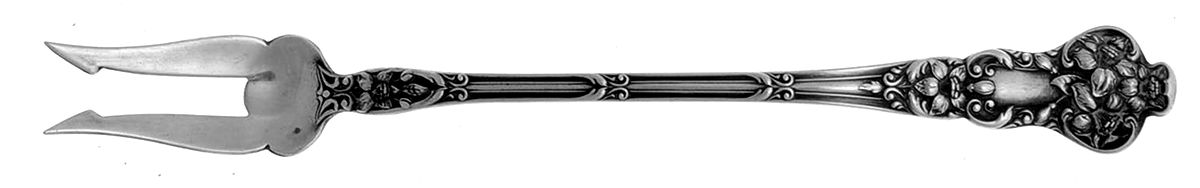 Bridal Flower (Sterling, 1910, No Monograms) Olive Fork by Watson-1